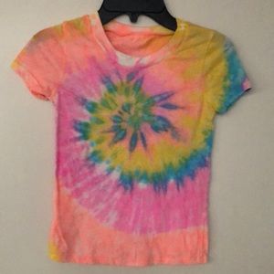 Girls New Tie Dye summer bright Short Sleeve Tee! Size 5/6